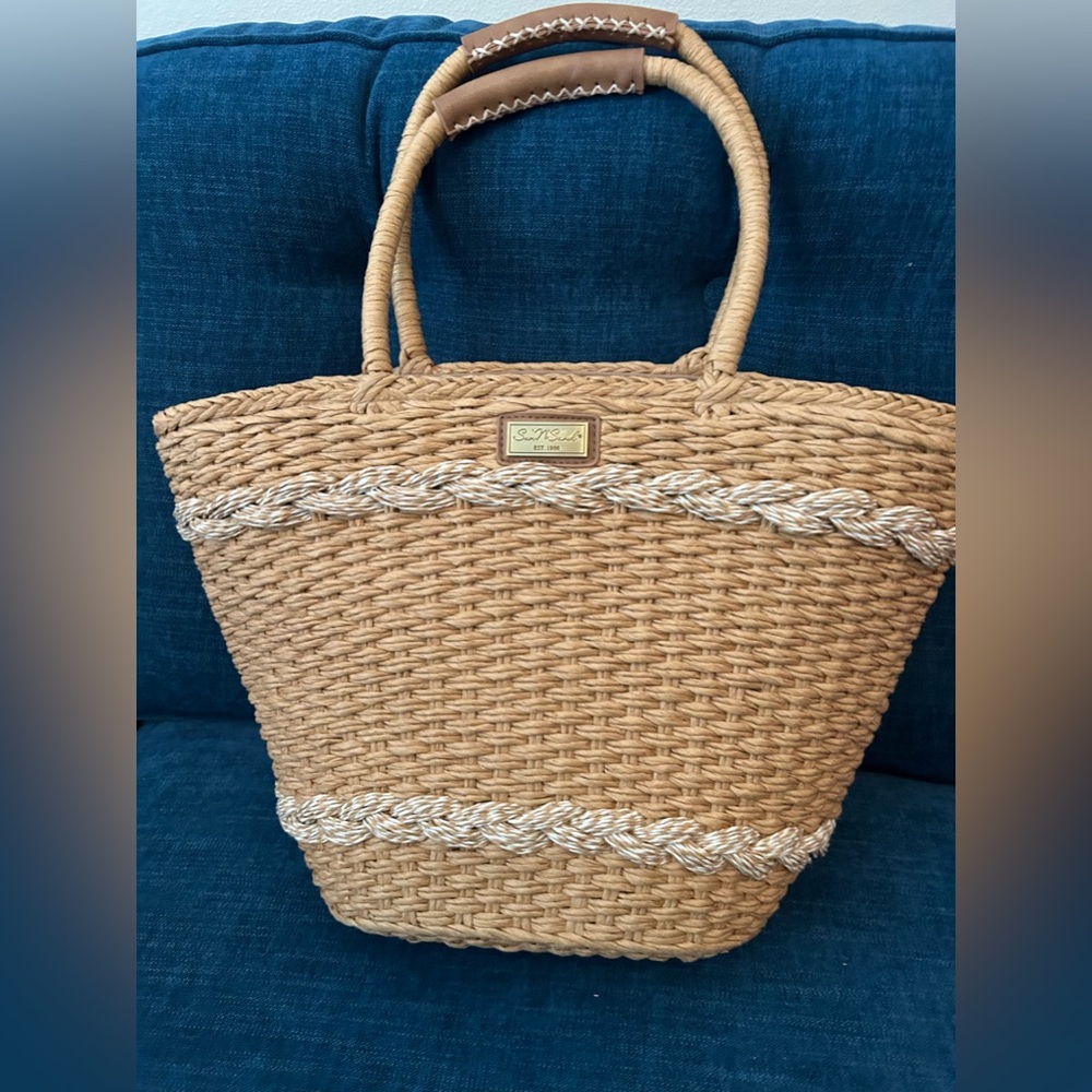 Woven Tote Bag by Sun and Sand